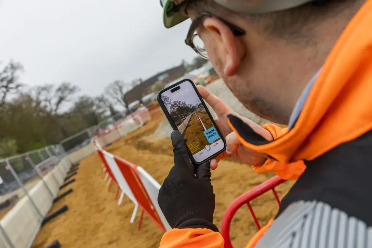 Consultant conducting a site safety walk